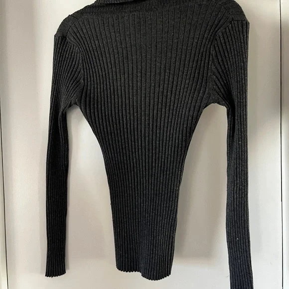 It's Our Time Charcoal Cowl Neck Sweater - Picture 4 of 4